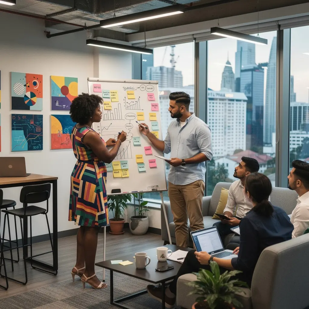 Professional team collaboration